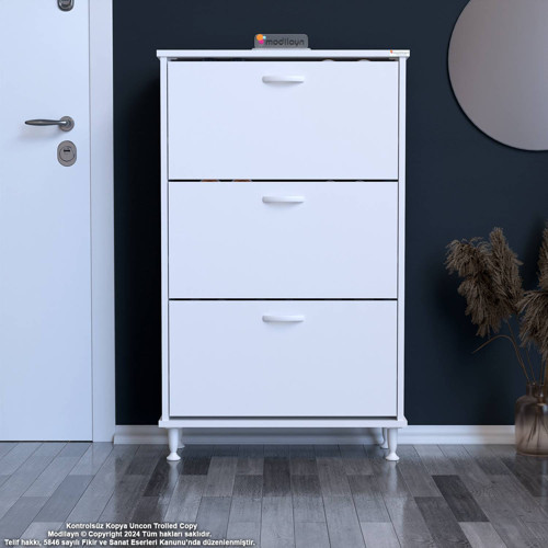 VARBİ Antre Hol 72 x 119 x 25, 5 cm lik 3 Düşer Kapak 6 Göz Bölmeli AyakkabılıkKapak 4 Göz