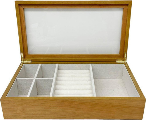 Ahşap Takı Kutusu 6 Bölmeli 34x19x8 cm MIA0022
