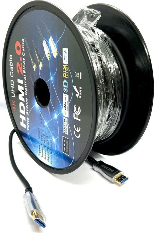 30 Metre Fiber Hdmı Kablosu 4K60Hz Hdmı 2.0 18.2 Gbps Optik Ultra İnce Esnek Optik Hdmi Kablo 30 M