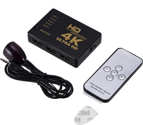 Ir Uzaktan Kumandalı 4K 5 Port Switch 5 Bağlantı Noktası 1080P Hd Video Hdmı 5'İ 1 Arada Switch