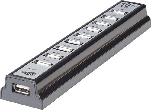 10 Port Usb Hub Usb 2.0 480Mbps Adaptör Destekli Usb Çoklayıcı Hi-Speed Usb
