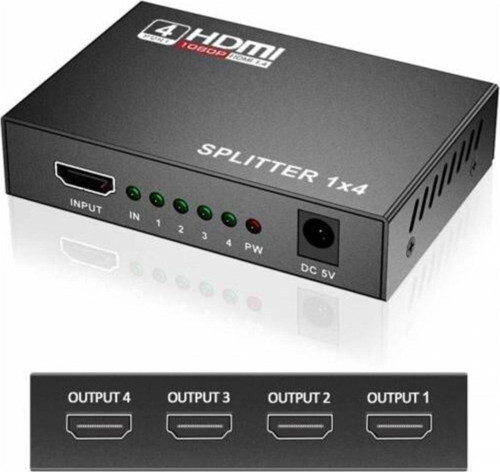 Adaptörlü 4 Port Hdmı Splitter Hdmı Çoklayıcı 1 Girişi 4 Çıkış Hdmı Splitter 1.4V