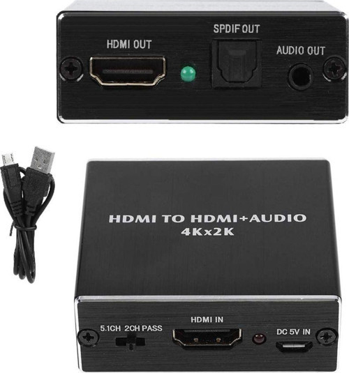Hdmı Ses Ayırıcı 4K*2K Hdmı'Dan Optik Spdif Toslink Hdmı 3,5 Mm Ses Dönüştürücü 2Ch 5.1Ch 3 Ses Modu