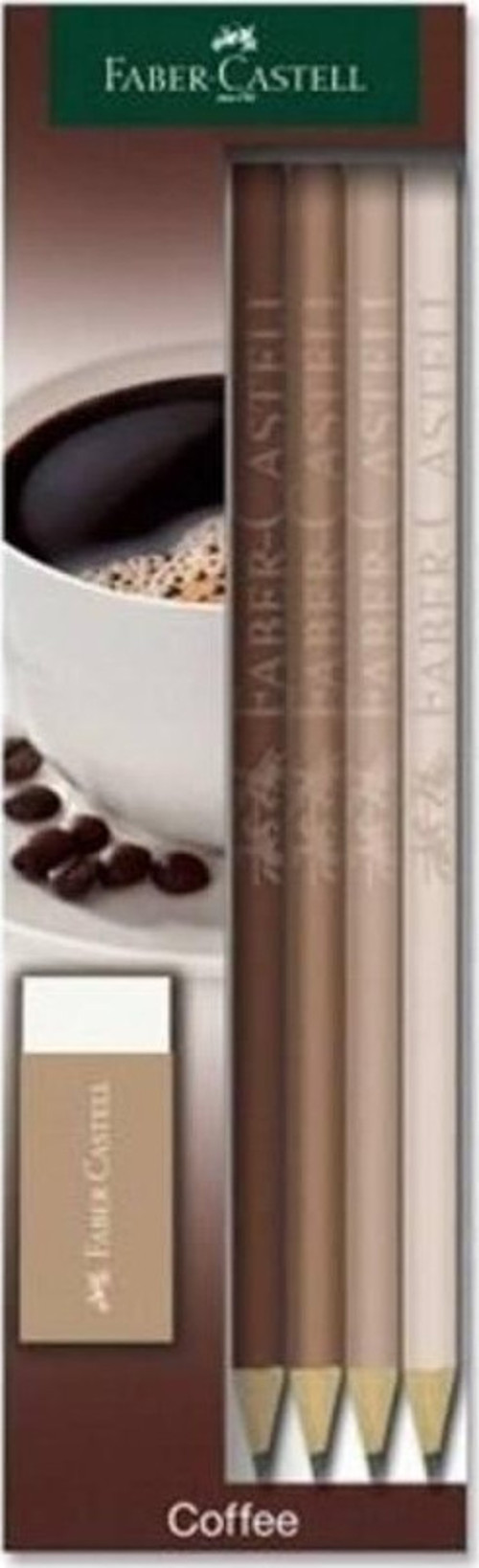 Coffee Kurşun Kalem 4 Lü Set Silgi Hediyeli