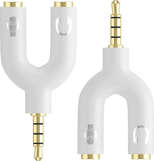 Kulaklık Mikrofon Birleştirici Aparat 3.5Mm Erkek 2X3.5Mm Dişi Kulaklık Mic Audio Y Splitter Headpho