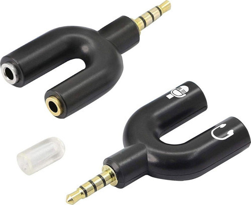 Kulaklık Mikrofon Birleştirici Aparat 3.5Mm Erkek 2X3.5Mm Dişi Kulaklık Mic Audio Y Splitter Headpho