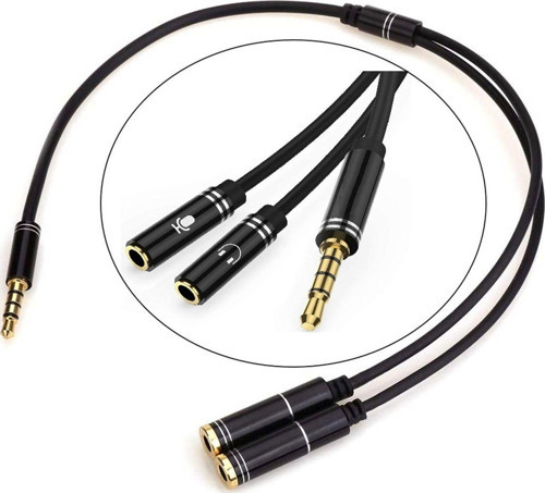 Kulaklık Mikrofon Birleştirici Kablo Aparat 3.5Mm Erkek 2X3.5Mm Dişi Kulaklık Mic Audio Y Splitter