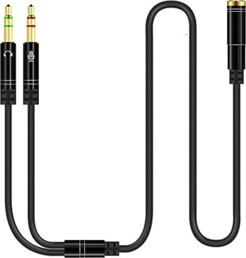 Kulaklık Mikrofon Ayırıcı Kablo Aparat 3.5Mm Dişi 2X3.5Mm Erkek Kulaklık Mic Audio Y Splitter Headph