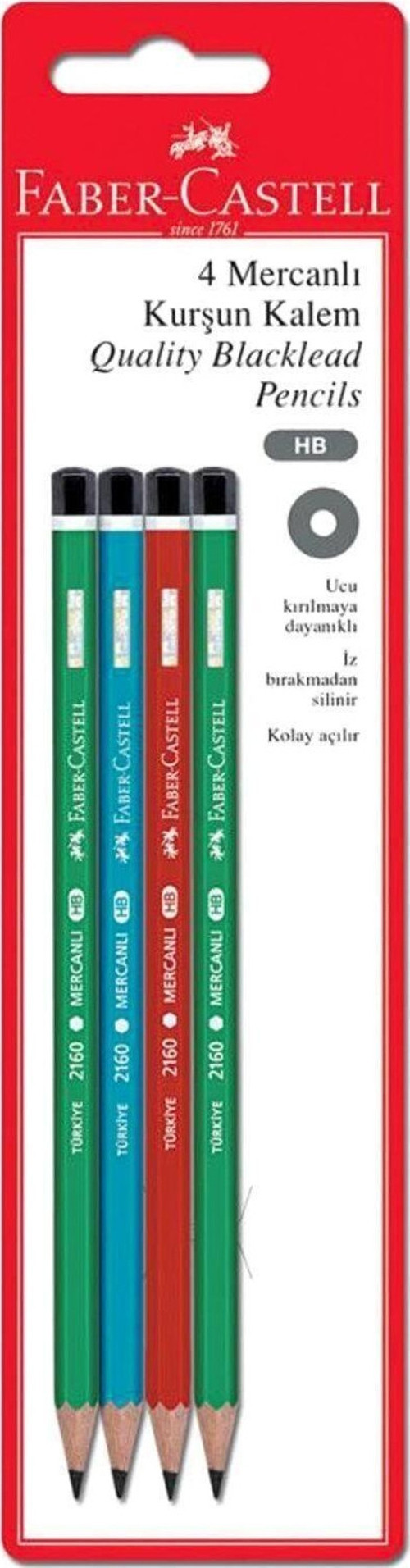 Kurşun Kalem Mercanlı 4'Lü