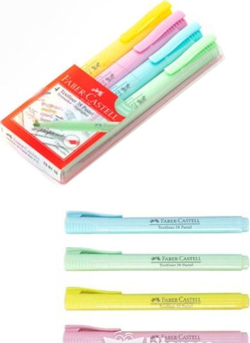 Textliner Fosforlu Kalem Pastel 4'Lü