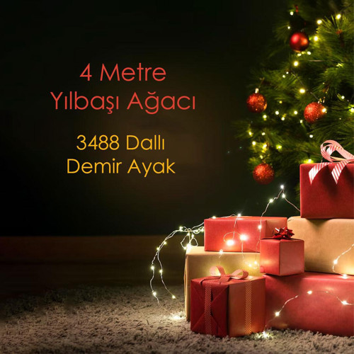 4 Metre (400 Cm) Yılbaşı Çam Ağacı 3488 Dallı Demir Ayaklı 1. Kalite Çam Ağacı