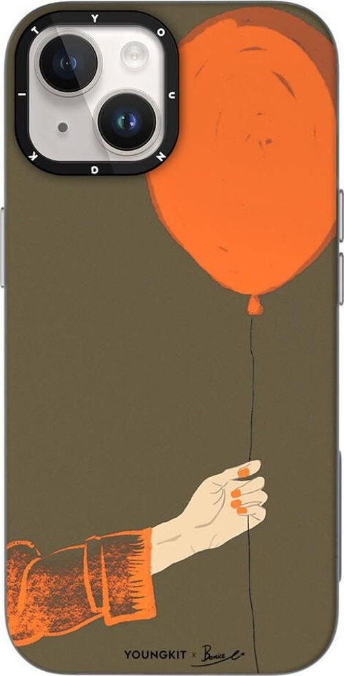 Apple iPhone 13 Kılıf Magsafe Şarj Özellikli Youngkit Orange Serisi Flying Balloon Kapak