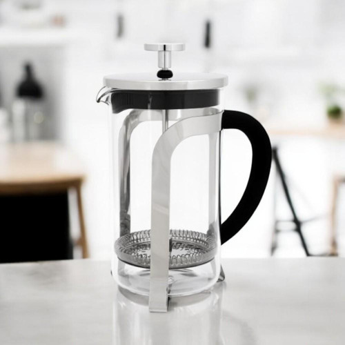French Press Kahve Ve Çay Demleme Makinesı 600 ML Gri French Press
