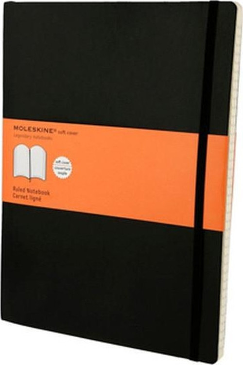 Moleskine Klasik XL Boy Yumuşak Kapak Çizgili Defter Siyah