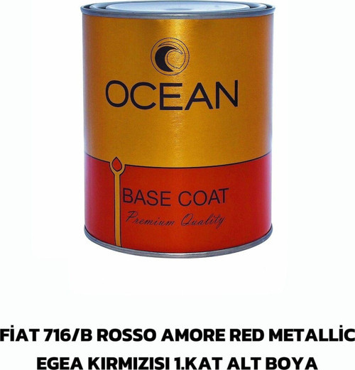 Ocean Fiat 716B Uyumlu Bazkat 1.Grup Rosso Amore Red Metallic Egea Kırmızı 1.Kat Alt Boya