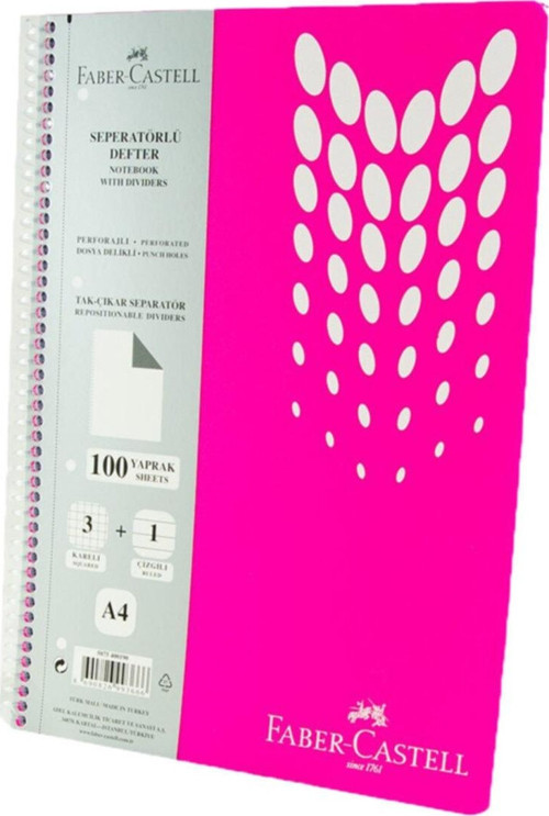 Seperatörlü 4 Bölüm Defter