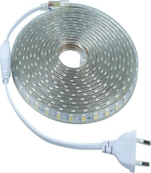 Şerit Led 220 Volt 3 Çip Dış Mekan Yeşil Fiş 5 Metre
