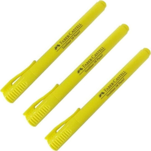 Textliner 38 Pastel Sarı 3'Lü