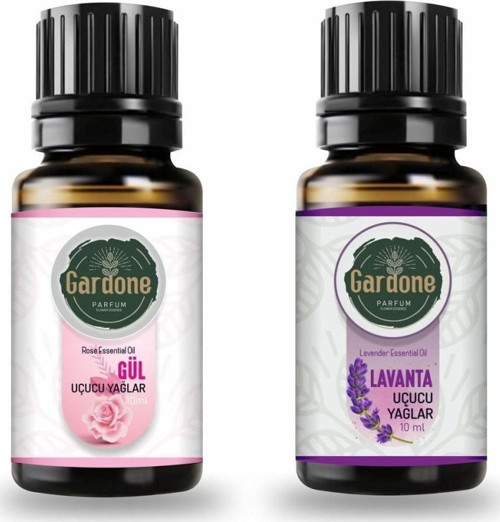 Gül + Lavanta (Oda Kokusu Aroma Terapi Buhurdanlık/Difüzör Yağı) Set 2 Adet x 10 ml