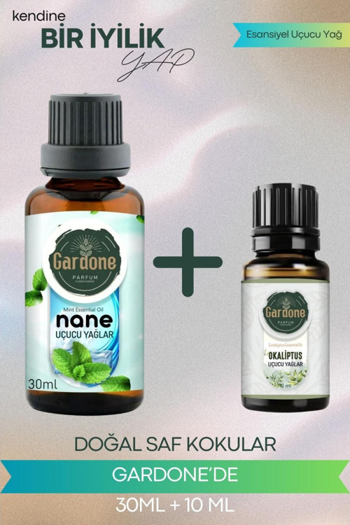 Nane 30 ml + Okaliptus 10 ml (Oda Kokusu Aroma Terapi Buhurdanlık/Difüzör Yağı) Set 2 Adet