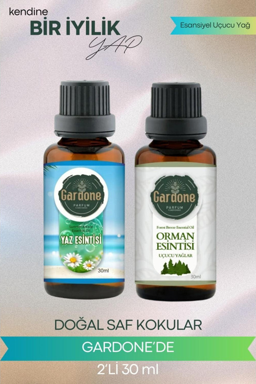 Orman Esintisi + Yaz Esintisi (Oda Kokusu Aroma Terapi Buhurdanlık/Difüzör Yağı) Set 2 Adet x