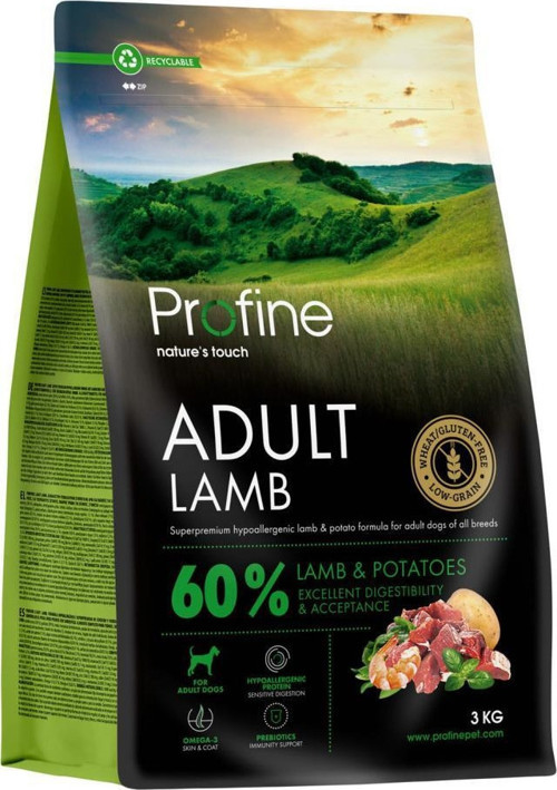 3Kg Gluten Free Adult Lamb Glutensiz Kuzu Etli Yetişkin Köpek Maması