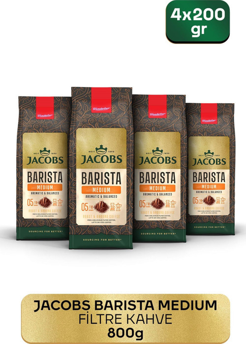 - Filtre Kahve - Barista Serisi - Yavaş Kavrum - Aromatik ve Dengeli - 200g