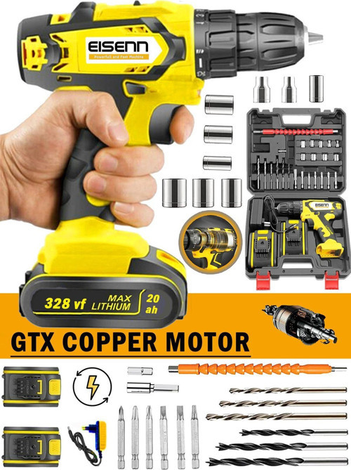 Alman World Darbeli 328 Vf 20 Ah Metal Şanzuman Samsung Lion Çift Akülü Vidalama Matkap Yardımcı Set
