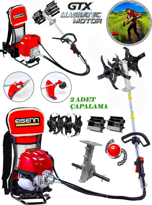 Alman Dragon Seri Prof Bahçe Seti 20 Hp Sırt Tırpan Toprak Eşeleme Akrobat Çapa Aparatı