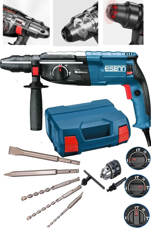 Germany Technology Wall Tool 3600 W Bakır Sargı Kırıcı Delici Hilti Matkap + 5 Pcs Set
