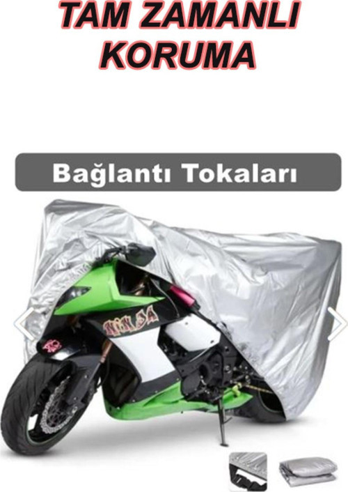 Rks Air Force 4000S Uyumlu Arka Çanta Miflonlu Premium 4 Mevsim Koruyan Motosiklet Brandası Gri