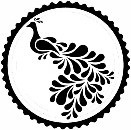 Tavus Kuşu Tasarım 1.Model Sticker 50 x 50 cm 332362