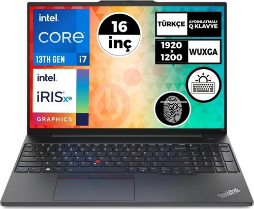 Thinkpad E16 G1 i7-1355U 40GB 4TB SSD 16" Wuxga W11P Taşınabilir Bilgisayar 21JN0007TX 025