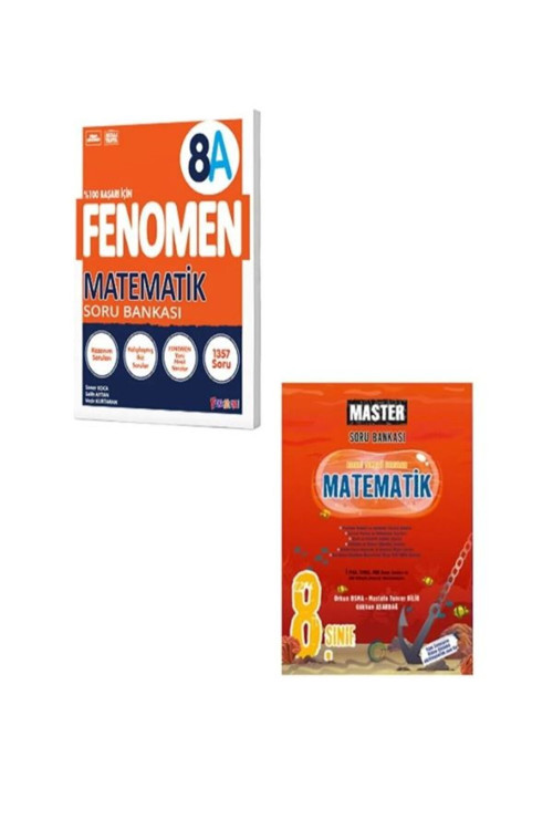 Fenomen Yayıncılık Kurmay 8. Sınıf Master Matematik Soru Bankası + Fenomen 8 Matematik (A) Soru Bankası