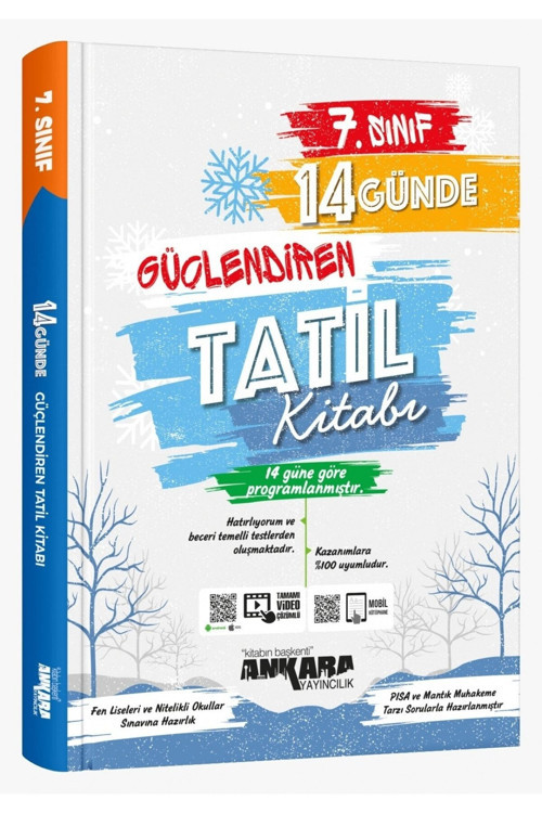 Ankara Yayıncılık Ankara 7. Sınıf 14 Günde Güçlendiren Tatil Kitabı 2023