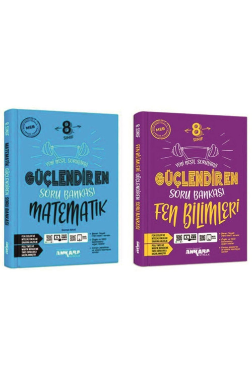 Ankara Yayıncılık Ankara 8.Sınıf Güçlendiren Serisi Matematik - Fen Bilimleri Soru Bankası Seti