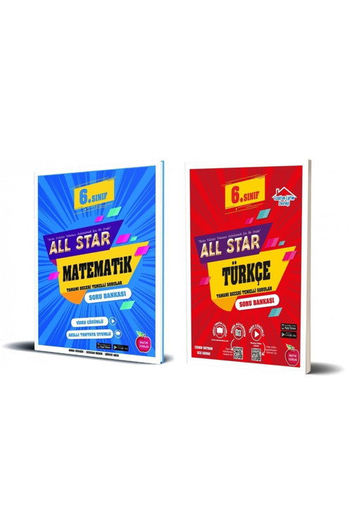 Newton Yayınları 6.Sınıf All Star Matematik Soru Bankası + All Star Türkçe Soru Bankası (2 Kitap)