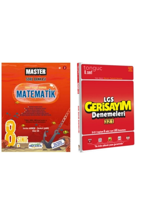 Okyanus Yayıncılık 8.Sınıf Okyanus Master Matematik Soru Bankası Ve Tonguç Yayınları Lgs 321 Geri Sayım Denemeleri