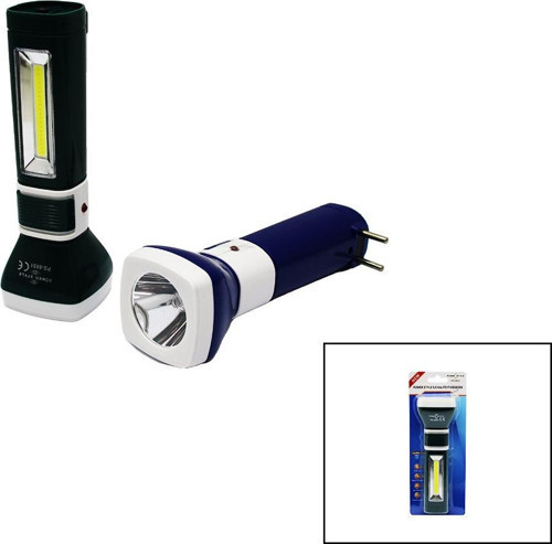2IN1 1W + COB LED FİŞ ŞARJLI EL FENERİ (3877)