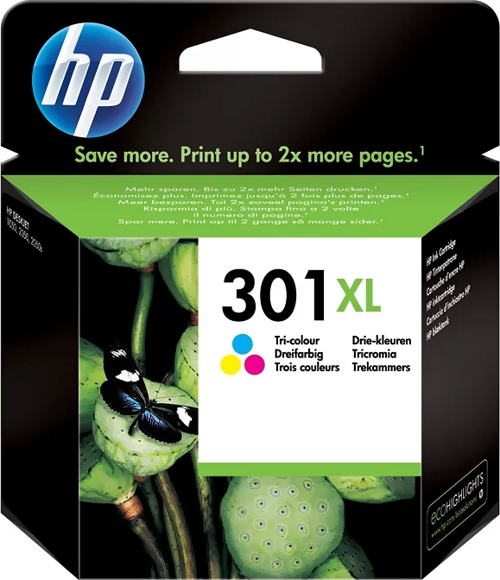 CH564EE 301XL 3 RENK MÜREKKEP KARTUŞ 330 SAYFA YÜKSEK KAPASİTE (DESKJET1000 2000 3000 1510)
