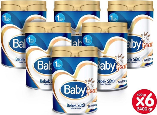1 Keçi Sütü Bazlı Bebek Sütü 400 gr x 6 Adet