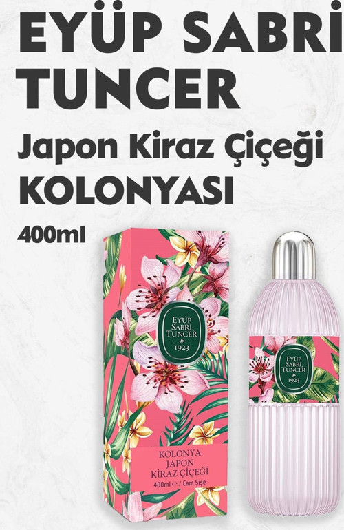 Japon Kiraz Çiçeği Cam Şişe Kolonyası 400 ml