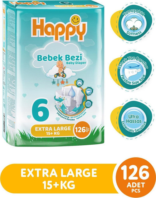 Bebek Bezi 6 No Extra Large (15+kg) 126 lı