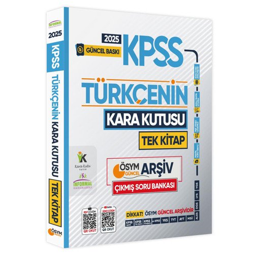 2025 KPSS Kara Kutu Türkçe TEK KİTAP ÖSYM Çıkmış Soru ARŞİVİ Bankası Konu Özetli Video/PDF Çözümlü