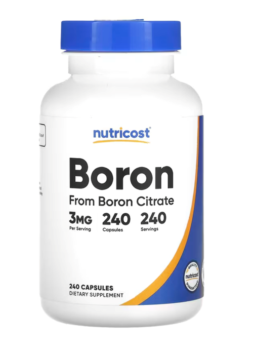 From Boron Citrate 3mg, 240 Vegetarian Capsul - Gluten Free and Non-GMO-Tr Tek Yetkili Sa
