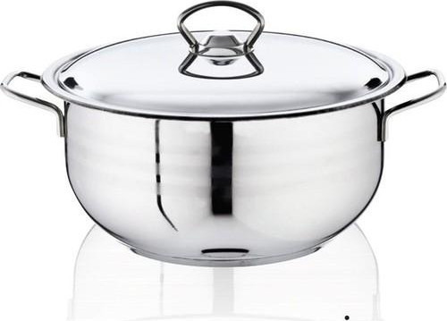 Bestinox 24x12 cm Tel Kulplu Çelik Kapaklı Çelik Derin Tencere-4.75 Litre