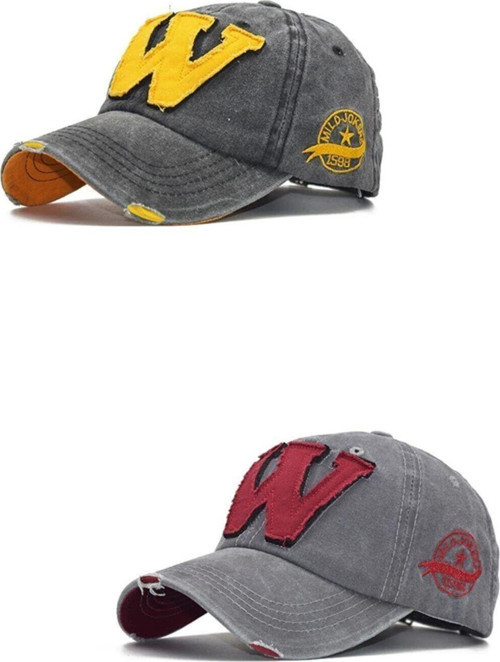 2'Li Şapka Cap Şapka Erkek Kadın Şapka W Şapka W Snapback Takım