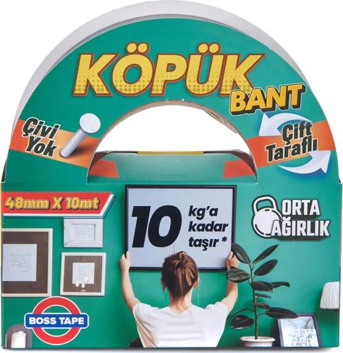 2701 ÇİFT TARAFLI KÖPÜK BANT 48mmx10m (ORTA AĞIRLIK 10kg)