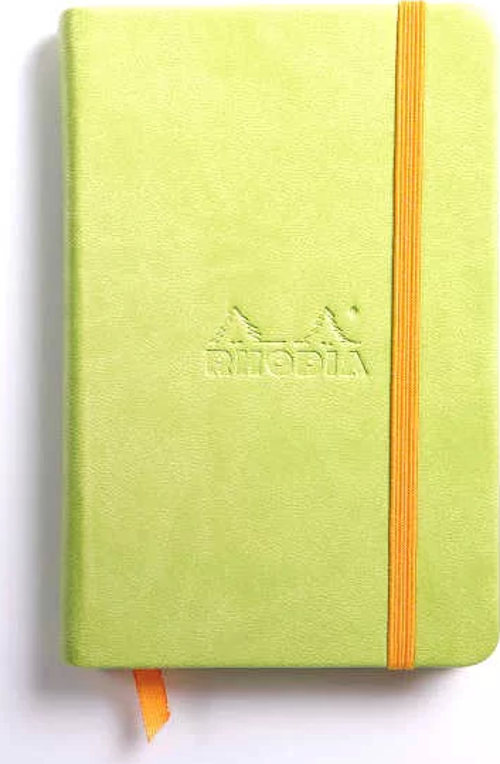 Boutique Rodiarama Renkler Italyan Deri Çizgili Defter Anis Green A6 96 Yaprak