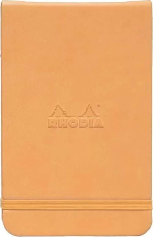 Boutique Webnotebook Italyan Deri Çizgili Defter (Yandan) Turuncu Sert Kapak